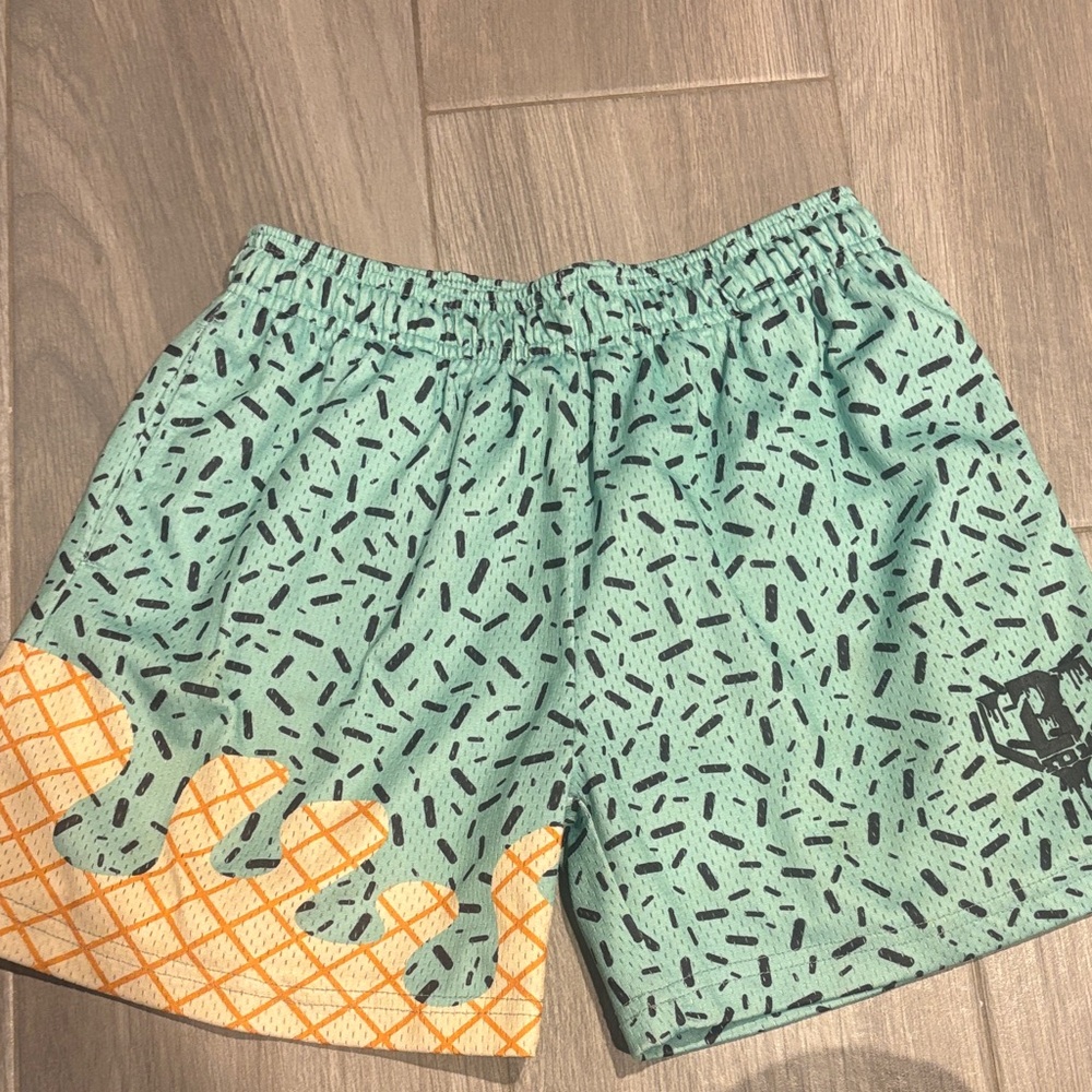 Kids' Teal Patterned Shorts
